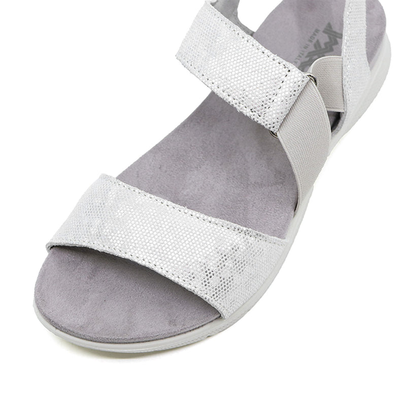 SAVANA Silver Soft Walking Sandals