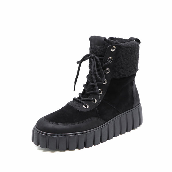 Schnee Black Ultra Light Platform Boots