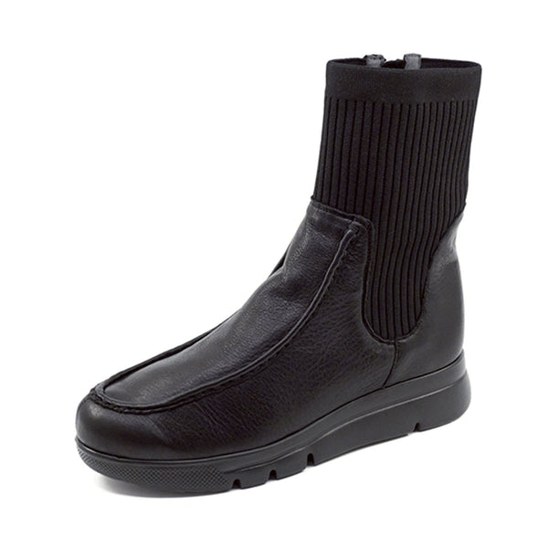 SETSUKO Black Ultra Light Knit Boots