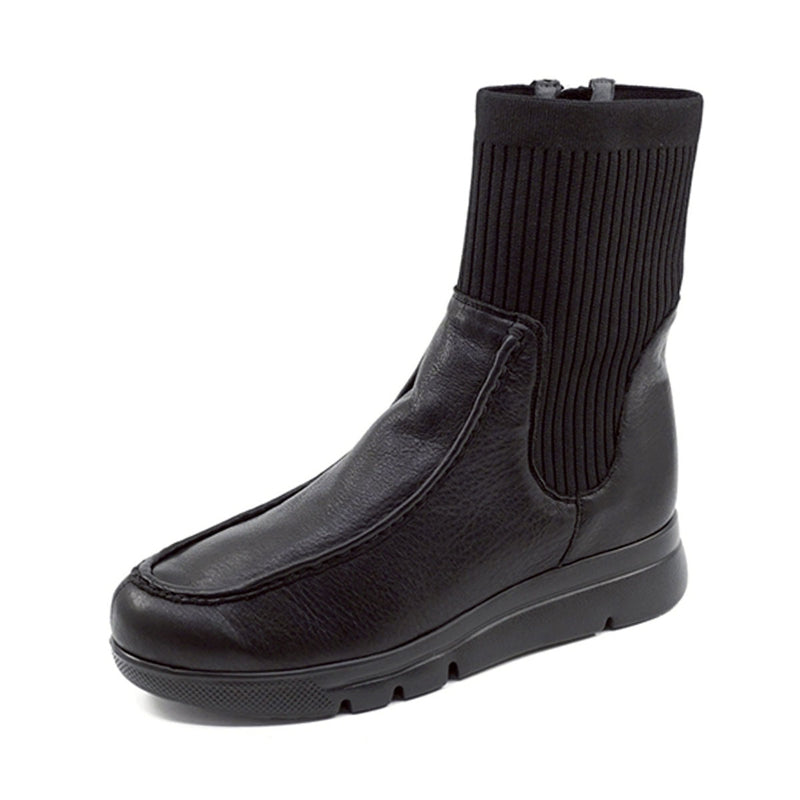 SETSUKO Black Ultra Light Knit Boots