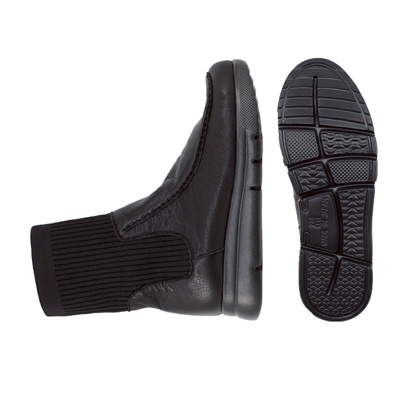 SETSUKO Black Ultra Light Knit Boots