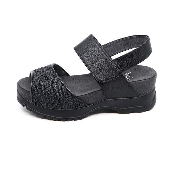 Shika Black Ultra Support Sport Sandals