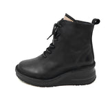 SUKA Black Anti Slip Wide Fit Leather Boots