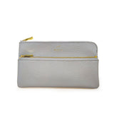 TAPPY Ice Grey Double Zip Pouch