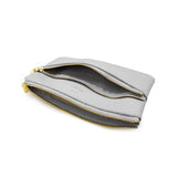 TAPPY Ice Grey Double Zip Pouch