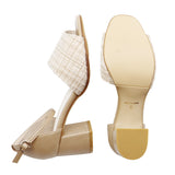 TINA Beige Block Heel Sandals