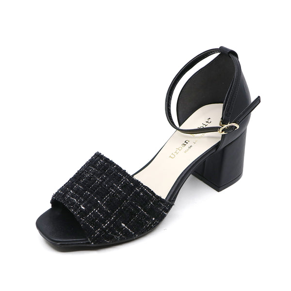 TINA Black Block Heel Sandals