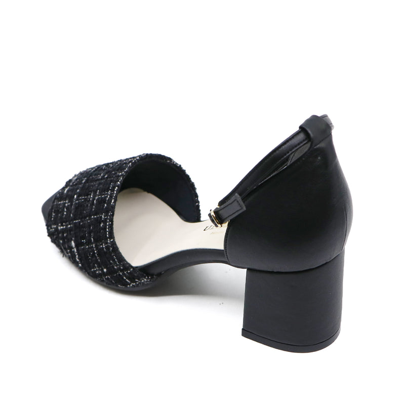 TINA Black Block Heel Sandals