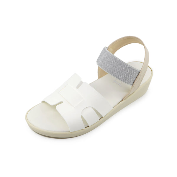 Tomu Silver-Ivory Soft Sandals