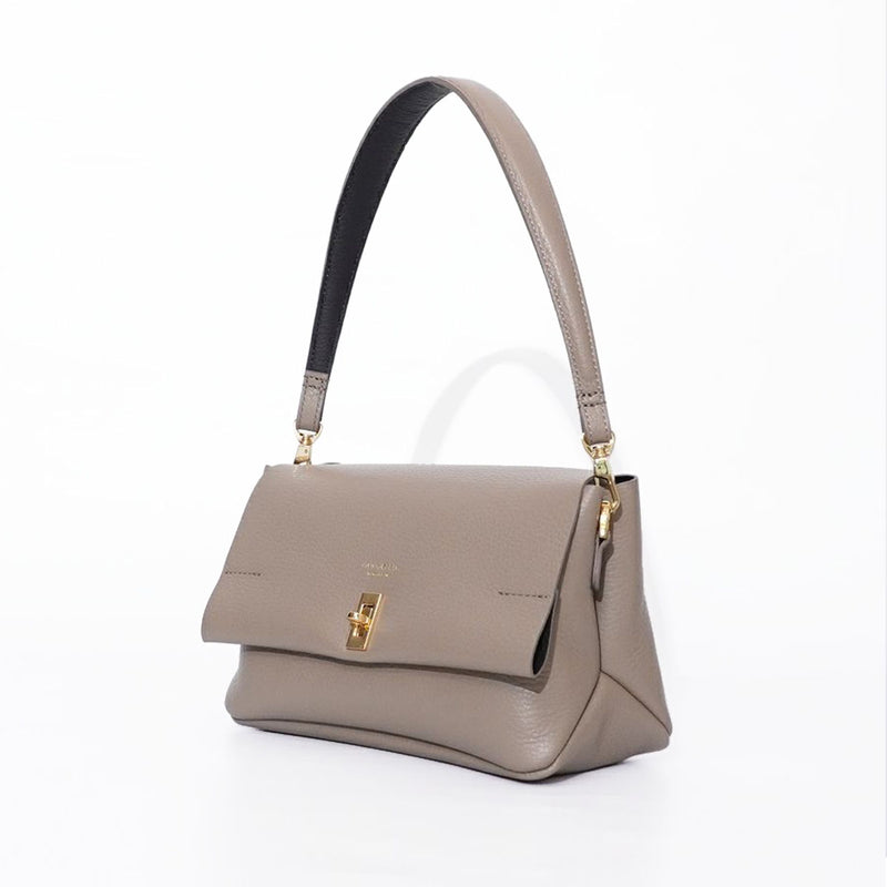 TRERO Taupe-Black Shoulder Bag