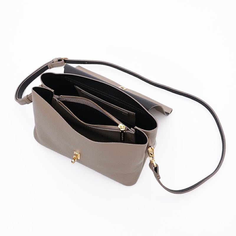 TRERO Taupe-Black Shoulder Bag