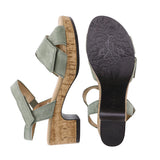 VANELLE Pine Green Soft Heel Sandals
