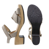 VANELLE Sesame Brown Soft Heel Sandals