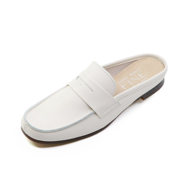 YU-AN Ivory Mule Sandals