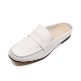 YU-AN Ivory Mule Sandals