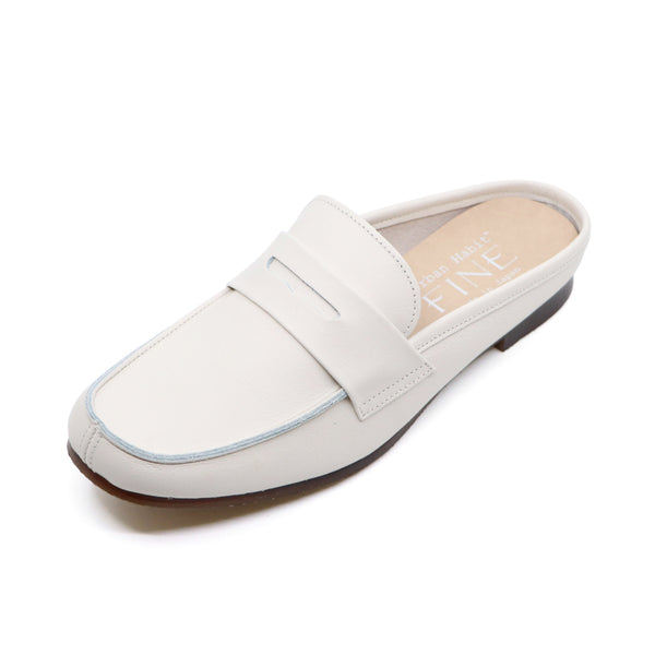 YU-AN Ivory Mule Sandals