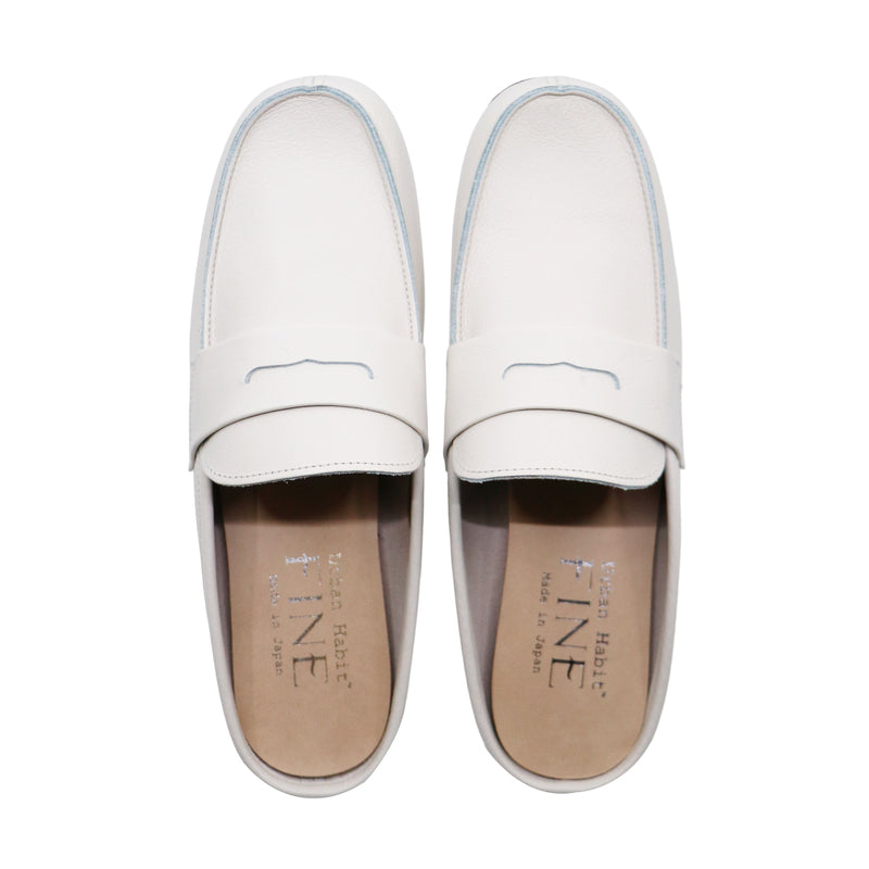 YU-AN Ivory Mule Sandals