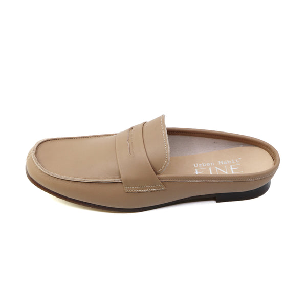 YU-AN Light Brown Mule Sandals