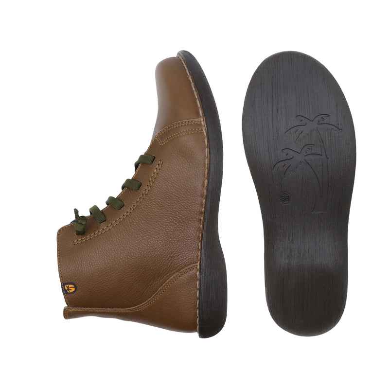 COKI Olive Brown Leather Boots