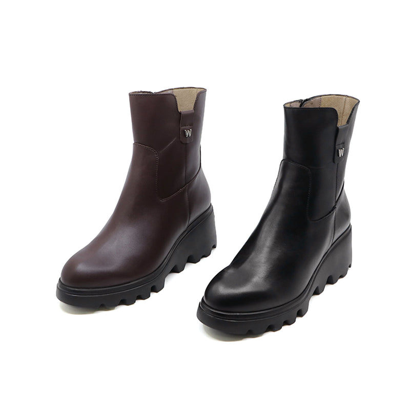GELA2 Dark Brown Weatherlock WondersFly Platform Boots