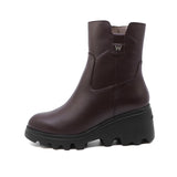 GELA2 Dark Brown Weatherlock WondersFly Platform Boots