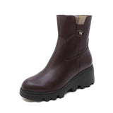 GELA2 Dark Brown Weatherlock WondersFly Platform Boots