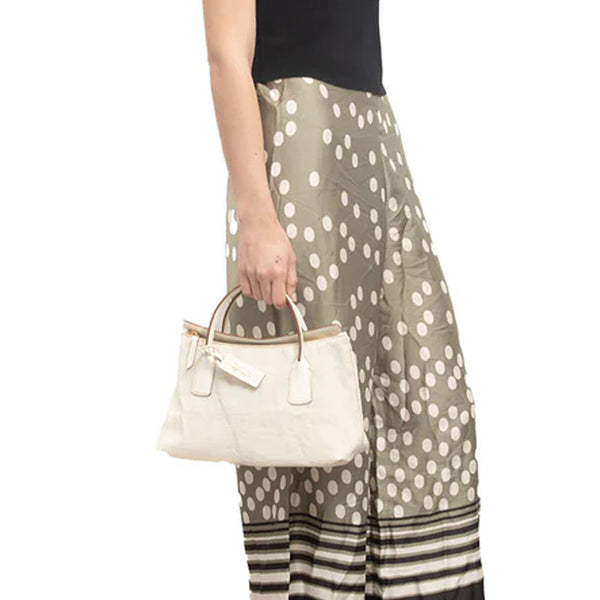 GIULIETTA 30 (MINI) LINYLEN TOTE Cream Beige
