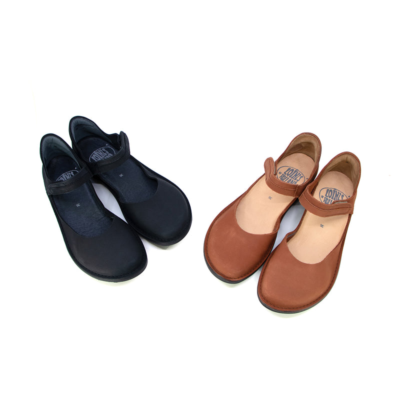 Notter Black Supported Strap Flats