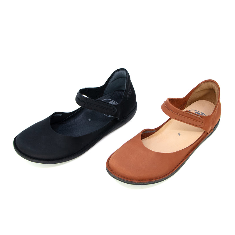 Notter Black Supported Strap Flats