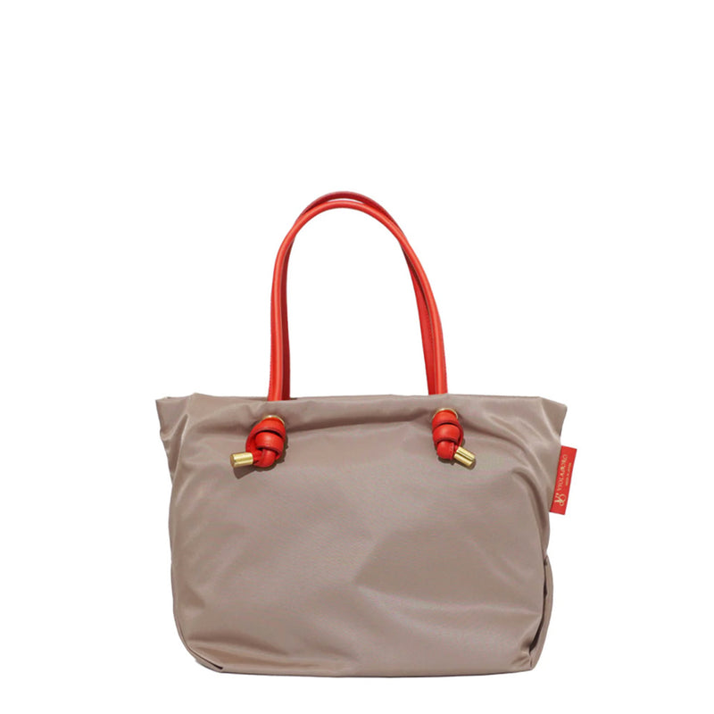 BIANCA-S Taupe x Scarlet 2 Ways Tote