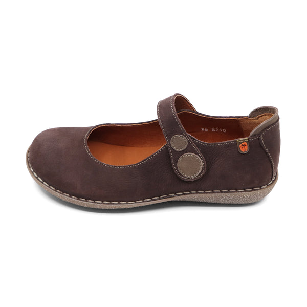 PASS BUTTON Mist Grey STRAP FLATS