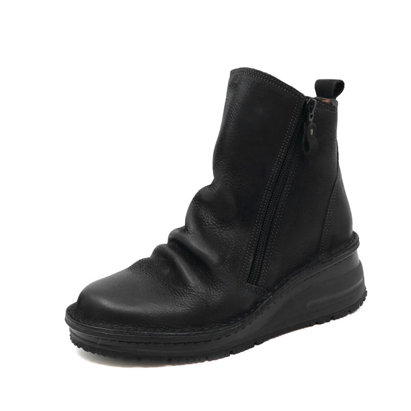 RINKO Black Anti-Slip Wide Fit Boots