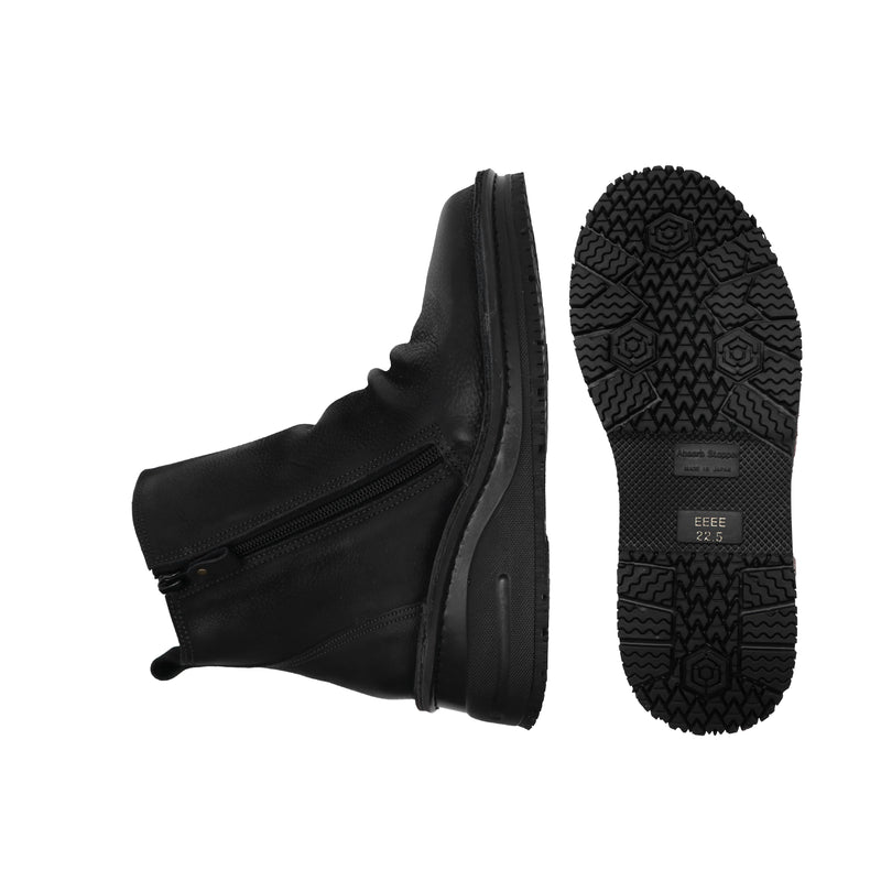 RINKO Black Anti-Slip Wide Fit Boots