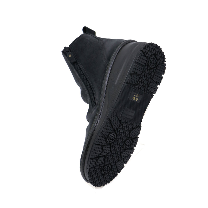 RINKO Black Anti-Slip Wide Fit Boots