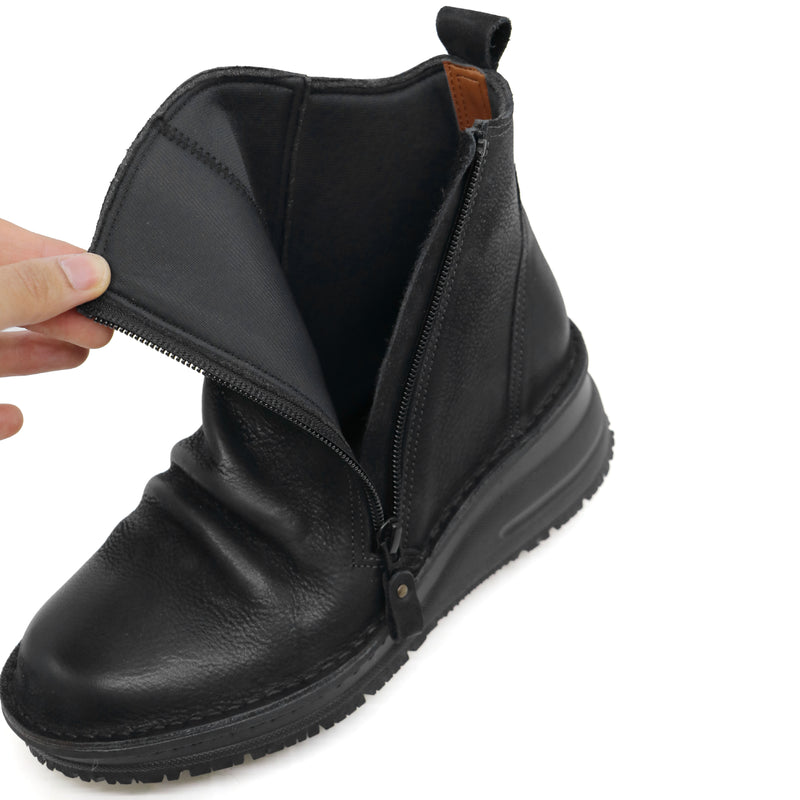 RINKO Black Anti-Slip Wide Fit Boots