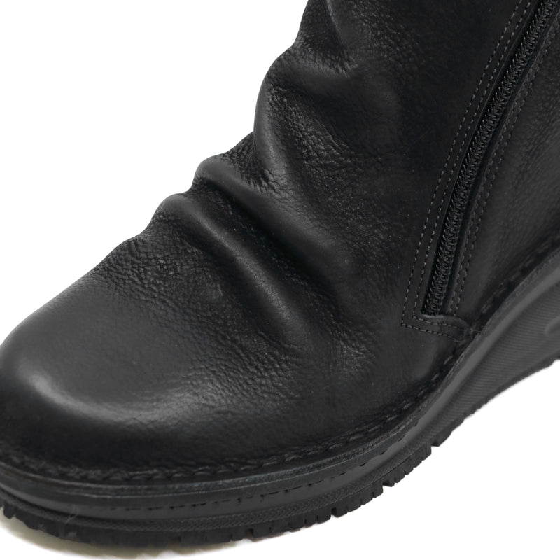 RINKO Black Anti-Slip Wide Fit Boots