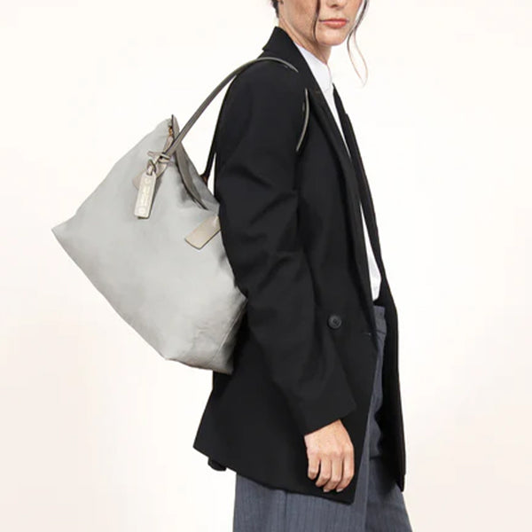 GIULIETTA-38 LINYLEN TOTE Pearl Grey