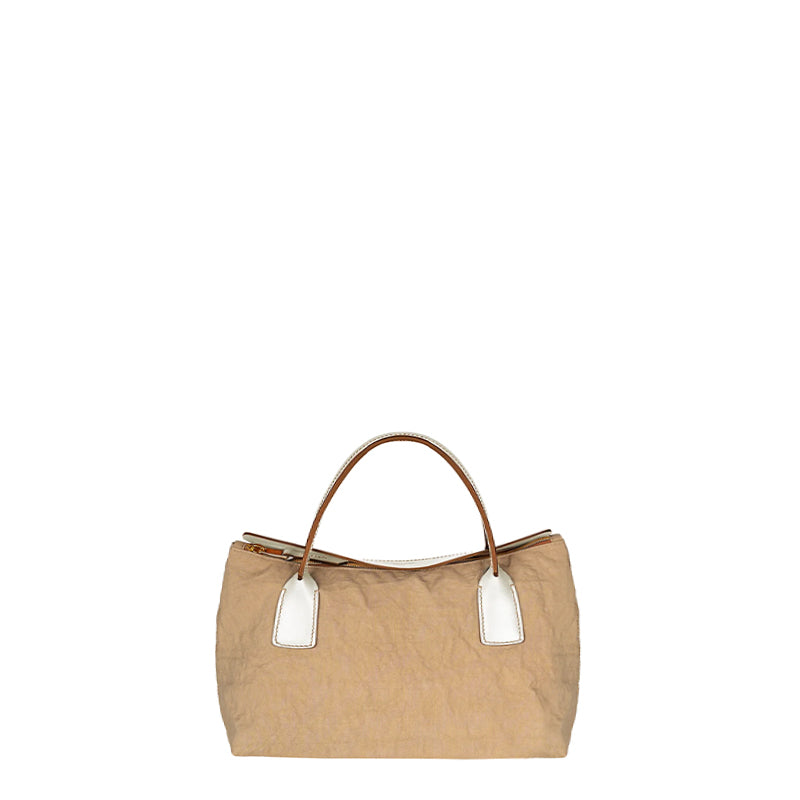 GIULIETTA 30 (MINI) LINYLEN TOTE Toast-Off white