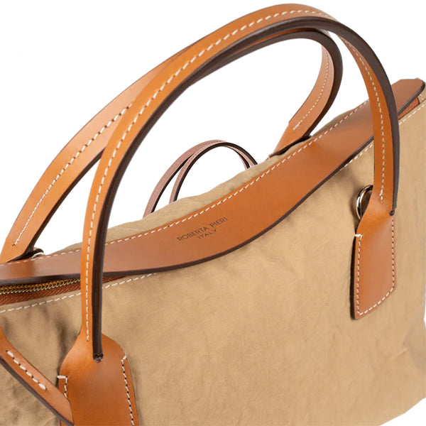 GIULIETTA 30 (MINI) LINYLEN TOTE Toast-Off white