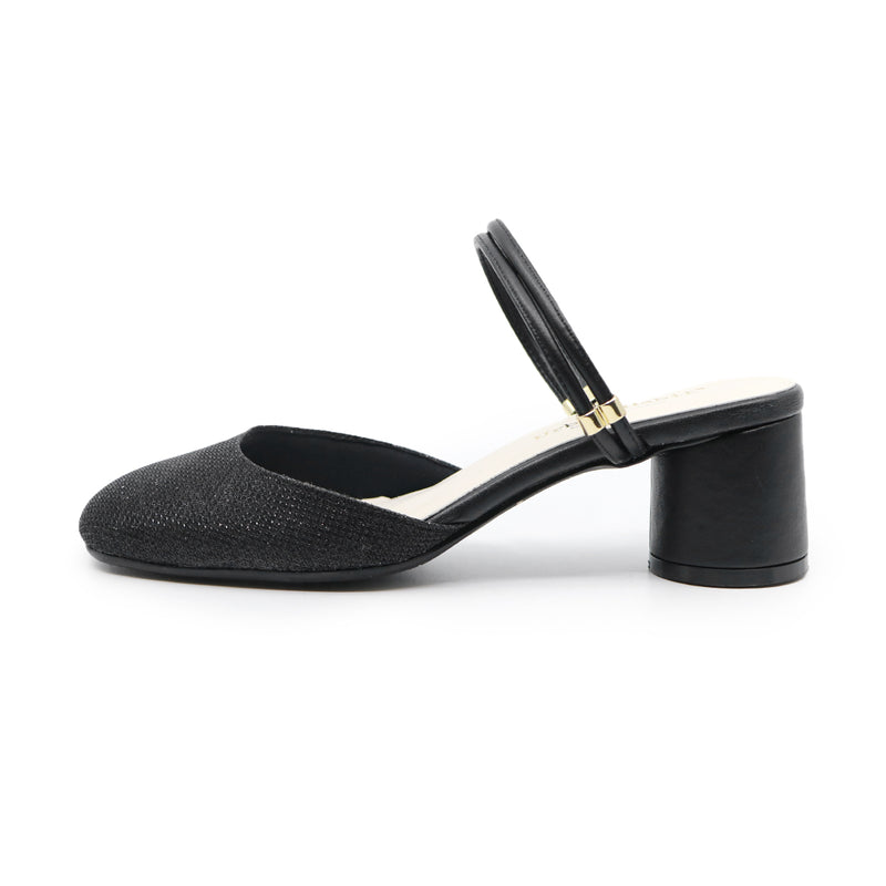 STELLA Glitter Black 2-Ways Strap Sandals