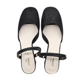 STELLA Glitter Black 2-Ways Strap Sandals