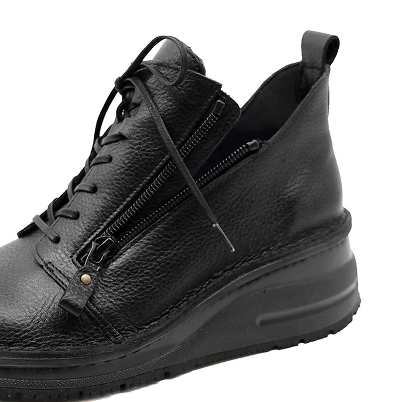 TOUMI Dark Brown Anti-Slip Wide Fit Boots