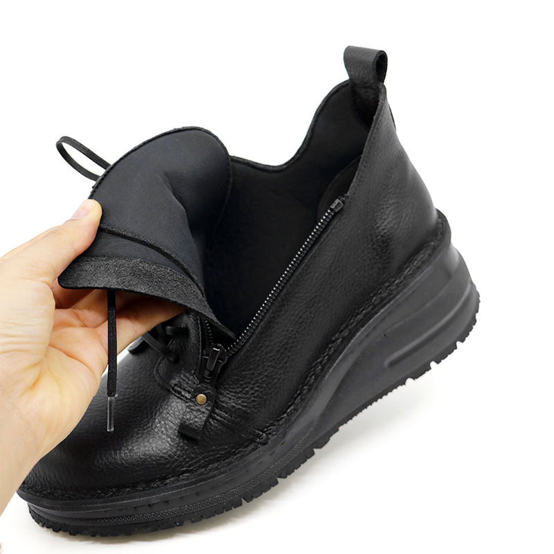 TOUMI Dark Brown Anti-Slip Wide Fit Boots