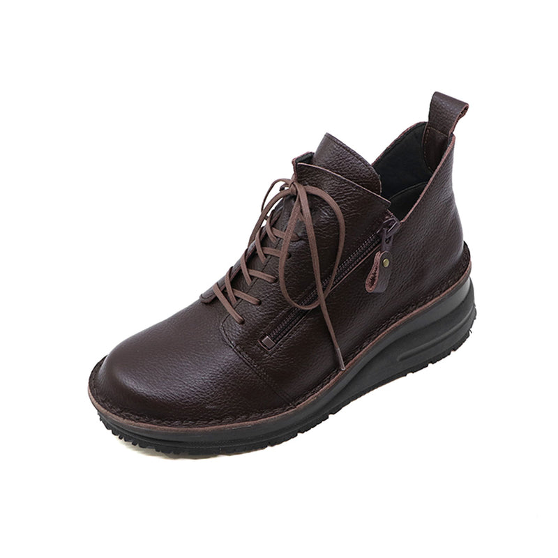 TOUMI Dark Brown Anti-Slip Wide Fit Boots