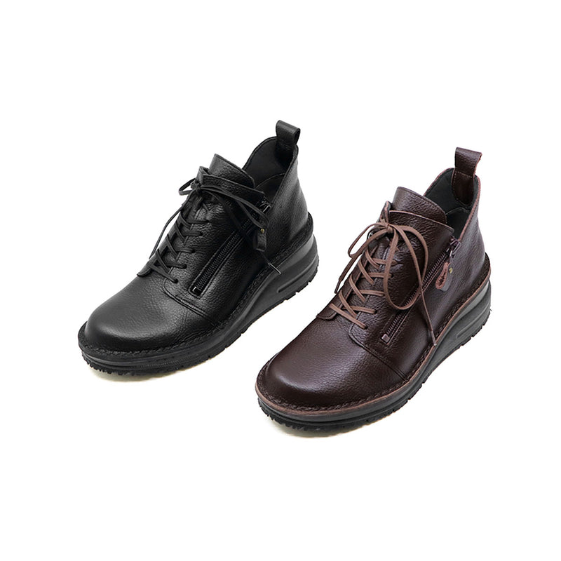 TOUMI Dark Brown Anti-Slip Wide Fit Boots