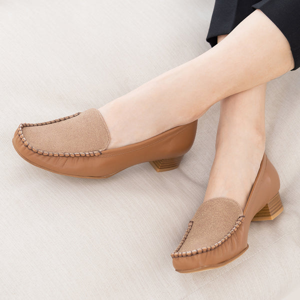 Anzo Light Camel Leather Loafer