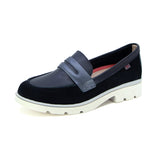Ana Black Track Sole Loafers