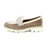 Ana Beige Track Sole Loafers