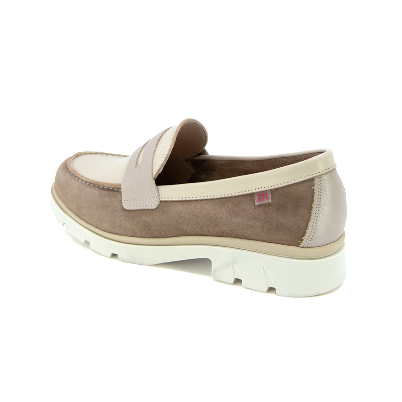 Ana Beige Track Sole Loafers
