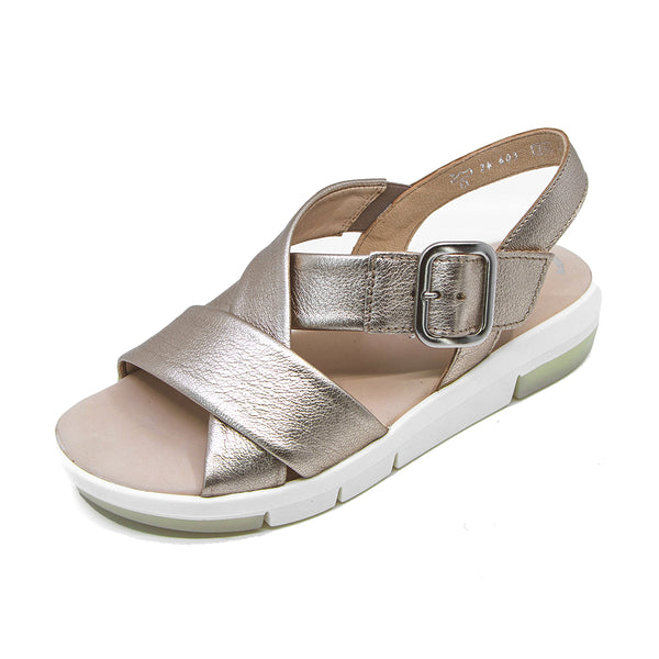 Andrea Champagne Soft Sandals